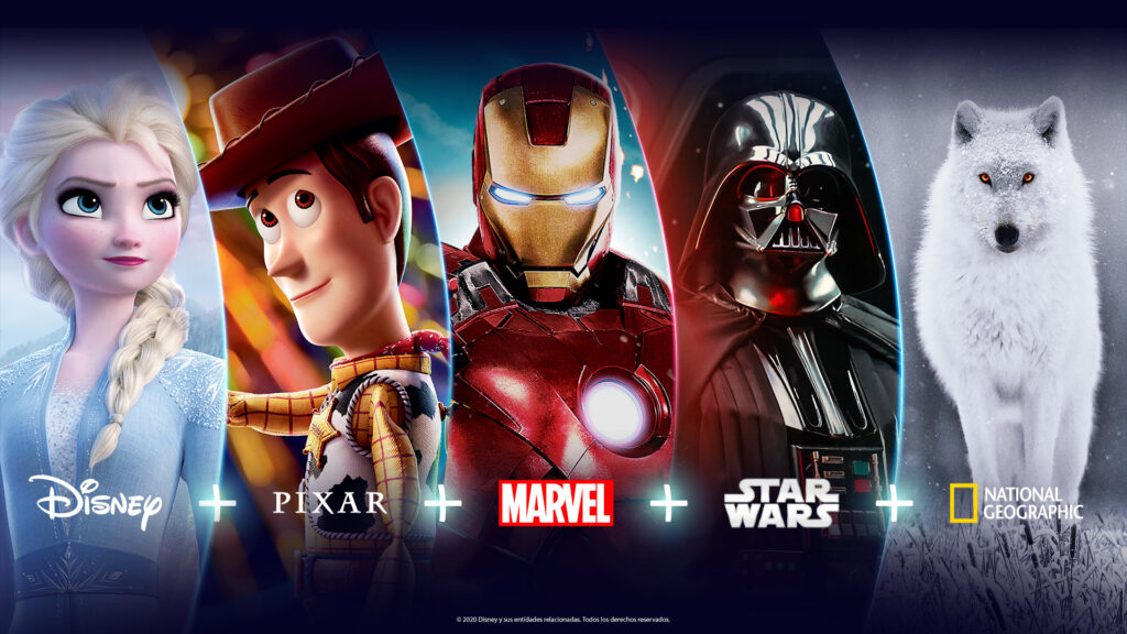 Disney, Pixar, Marvel, Star Wars en Disney +